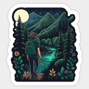 Hiking Motif - Buy and Plant a Tree Sticker